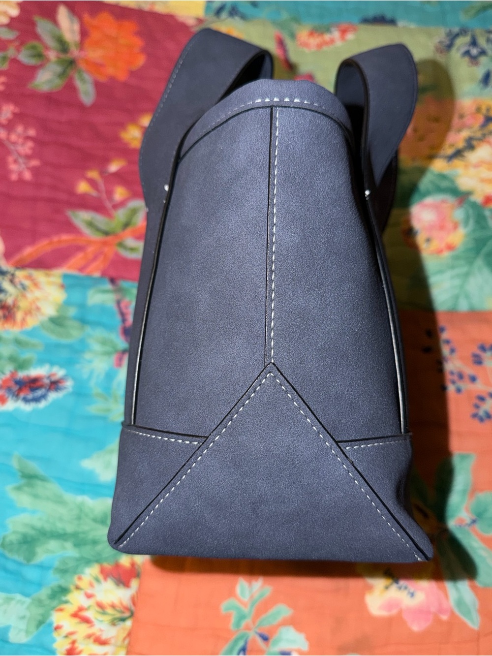 Gap × DÔEN Vegan Suede Mini Tote Bag - Navy Blue - Picture 8 of 12